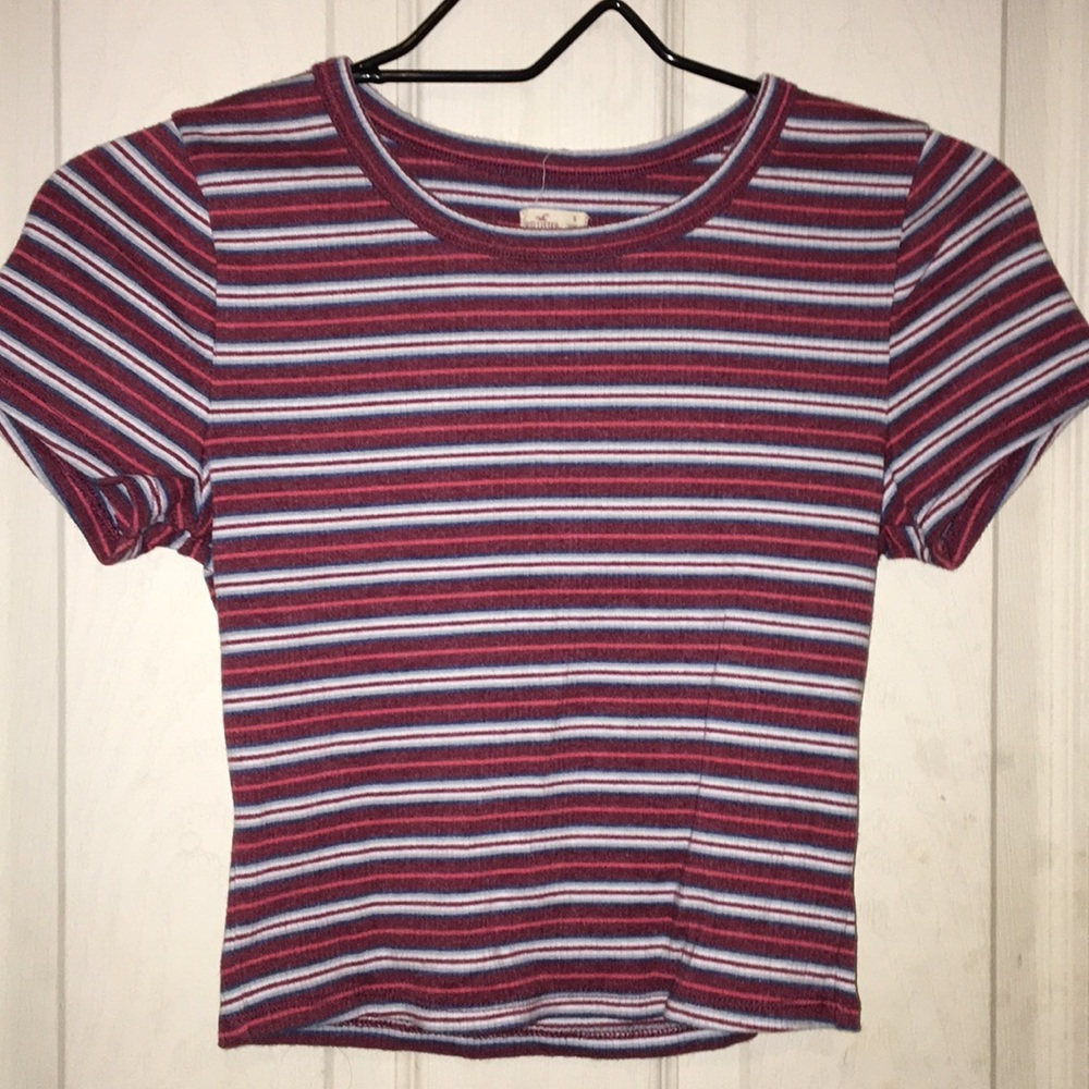 Striped/Ribbed Hollister Crop Top